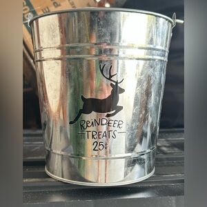 Silver Reindeer Treats Bucket
